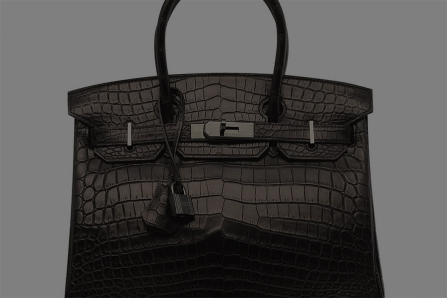 Borsa Hermes modello "Birkin" in coccodrillo usata